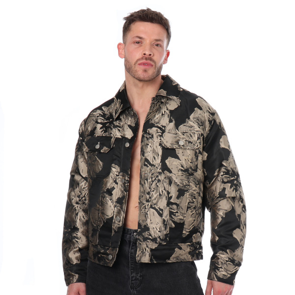 Veste Jacquard Florale Frilivin