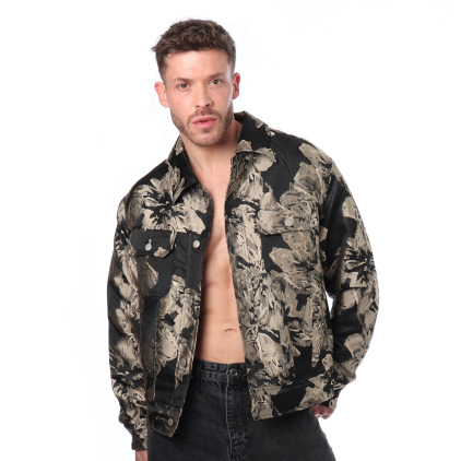 Veste Jacquard Florale Frilivin
