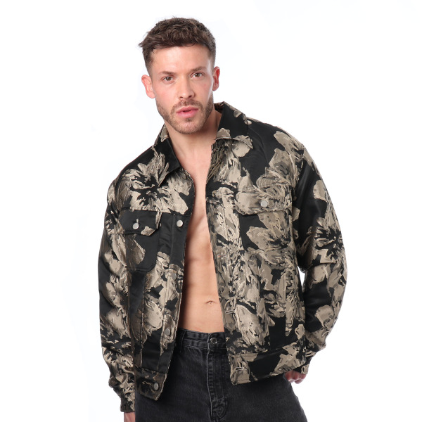 Veste Jacquard Florale Frilivin