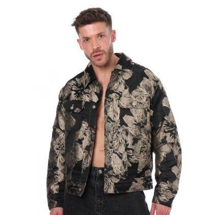 Veste Jacquard Florale Frilivin