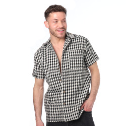 Frilivin Houndstooth Shirt - Black