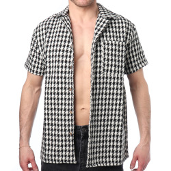 Frilivin Houndstooth Shirt - Black