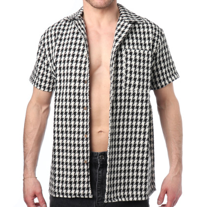 Frilivin Houndstooth Shirt - Black