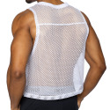 Bike Practice Sleeveless Crop Top - White