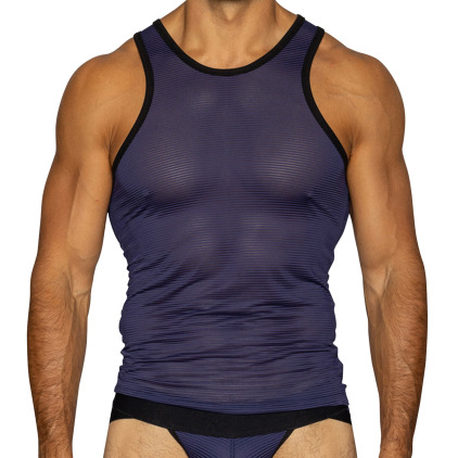 Bike Mesh Tank Top - Navy