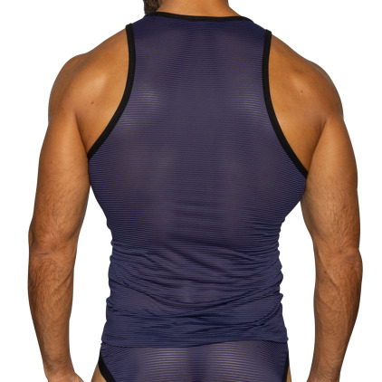 Bike Mesh Tank Top - Navy