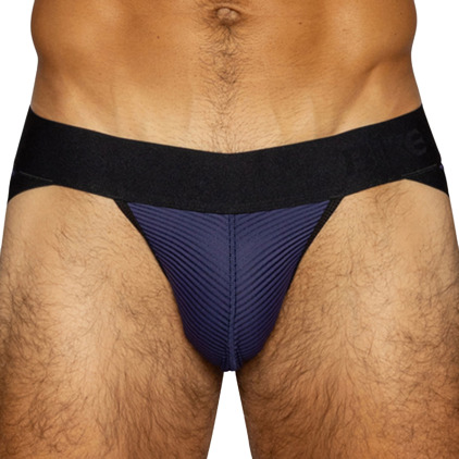 Bike Power Lift Mesh Tanga Briefs - Navy