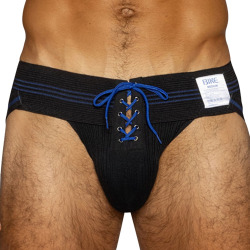 Bike Vintage Lace-Up Jockstrap - Black