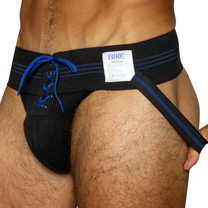 Jock Strap Vintage Lace-Up Noir Bike