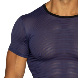 T-Shirt en Mesh Bleu Marine Bike