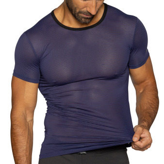 T-Shirt en Mesh Bleu Marine Bike