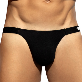 ES Collection Second Skin Tanga Briefs - Black