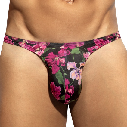 ES Collection Magenta Mini Thong - Black