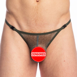 L'Homme invisible Bergen Striptease Thong - Green