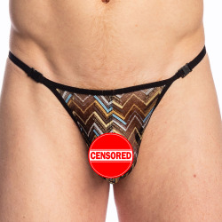 L'Homme invisible Islay Striptease Thong - Black