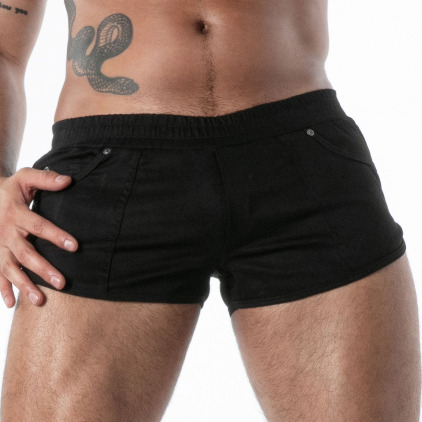 Short Rétro Denim Brut Noir TOF Paris