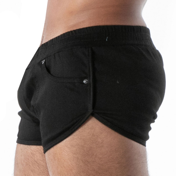 TOF Paris Raw Denim Retro Shorts - Black