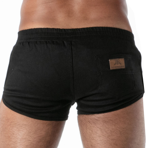 TOF Paris Raw Denim Retro Shorts - Black