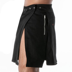 Jupe Zippée Denim Brut Noir TOF Paris