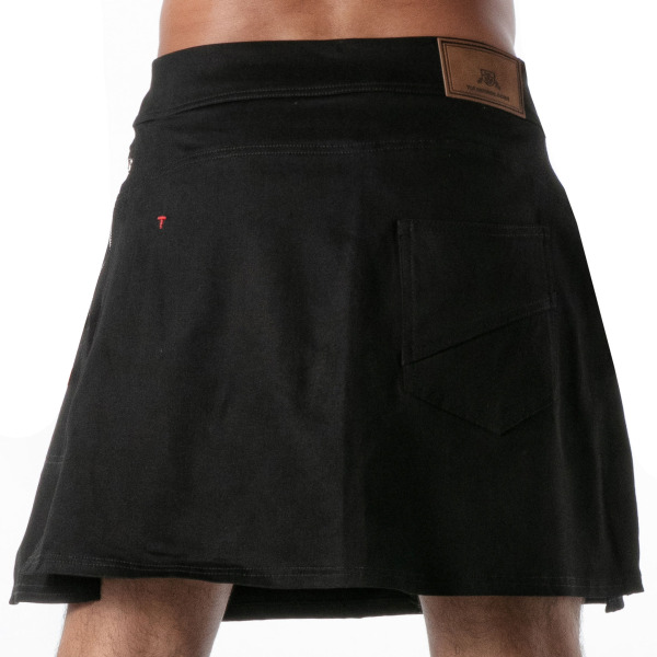 Jupe Zippée Denim Brut Noir TOF Paris
