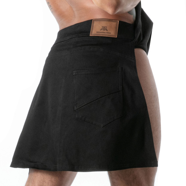 Jupe Zippée Denim Brut Noir TOF Paris