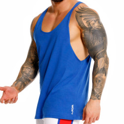JOR Silver Cotton Tank Top - Blue