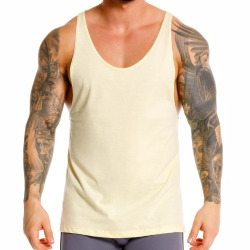 JOR Silver Cotton Tank Top - Yellow