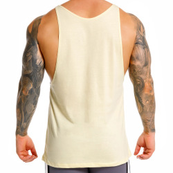 JOR Silver Cotton Tank Top - Yellow