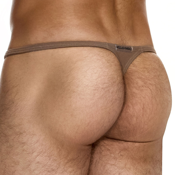 Modus Vivendi Ribbed Cotton Thong - Dark Skin