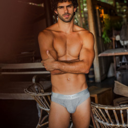 Modus Vivendi Ribbed Cotton Classic Briefs - Heather Grey
