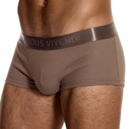Modus Vivendi Ribbed Cotton Trunks - Dark Skin