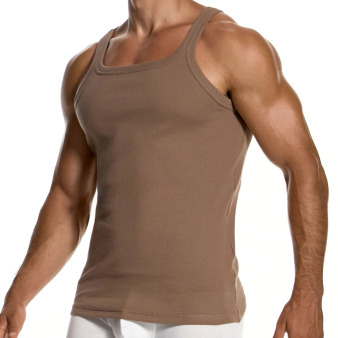 Modus Vivendi Ribbed Cotton Tank Top - Dark Skin