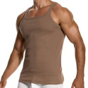 Modus Vivendi Ribbed Cotton Tank Top - Dark Skin
