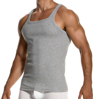 Débardeur Coton Côtelé Gris Chiné Modus Vivendi