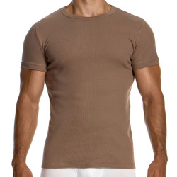 Modus Vivendi Ribbed Cotton T-Shirt - Dark Skin