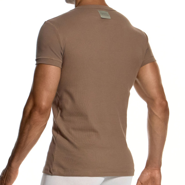 Modus Vivendi Ribbed Cotton T-Shirt - Dark Skin