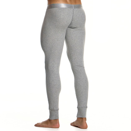 Modus Vivendi Ribbed Cotton Leggings - Heather Grey