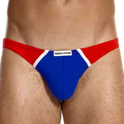 Slip Low Cut Varsity Rouge - Bleu Modus Vivendi