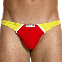 Modus Vivendi Varsity Low Cut Briefs - Yellow - Red