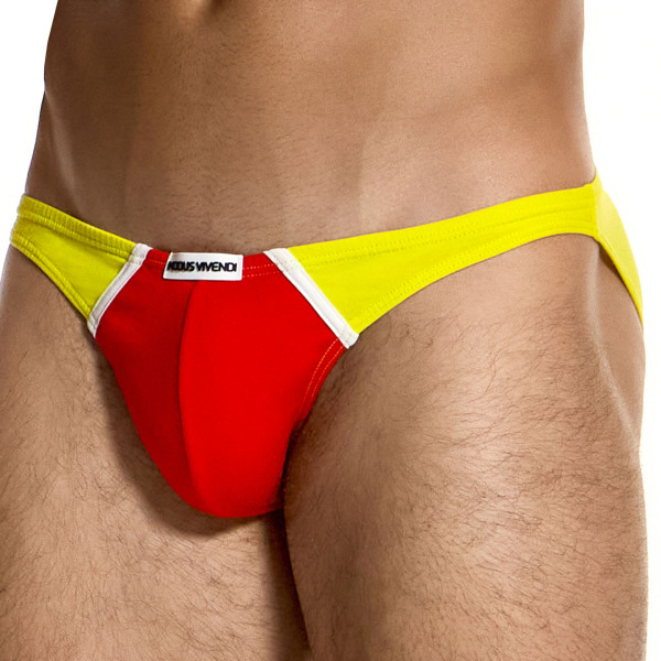 Slip Low Cut Varsity Jaune - Rouge Modus Vivendi