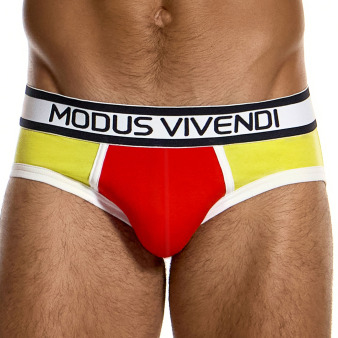 Modus Vivendi Varsity Classic Briefs - Yellow - Red