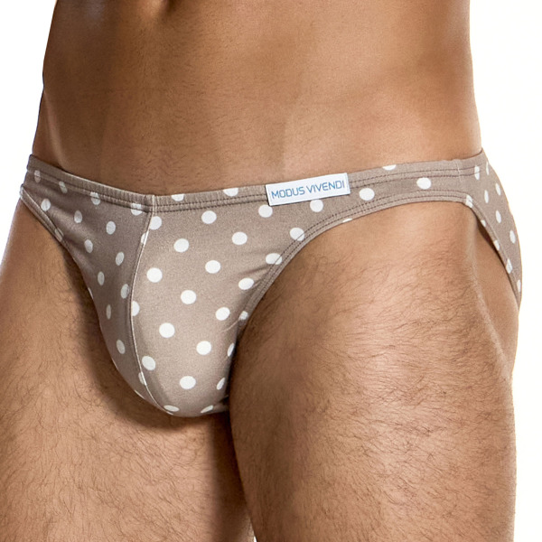 Modus Vivendi Polka Dot Low Cut Briefs - Beige