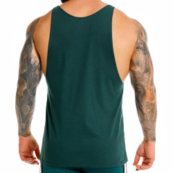 JOR Silver Cotton Tank Top - Green
