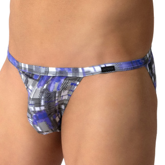 Olaf Benz RED 2609 Rio Tanga Briefs - Check Blue