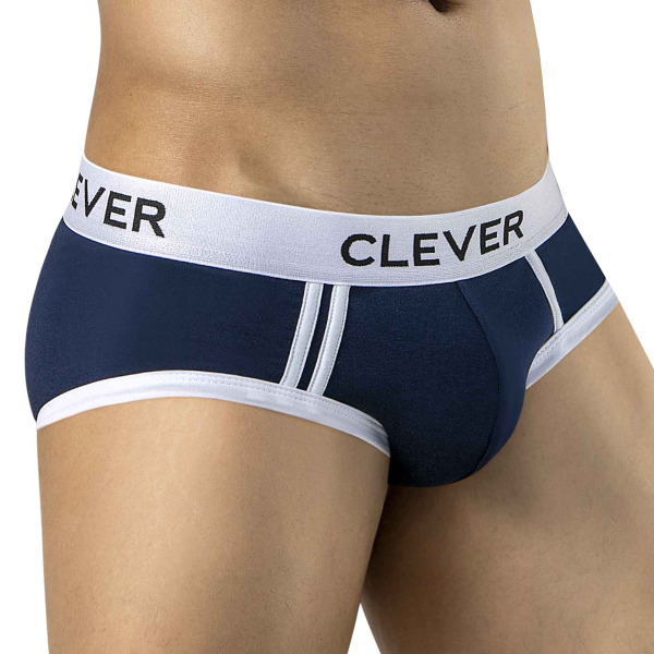 Clever Aquiles Piping Briefs - Navy