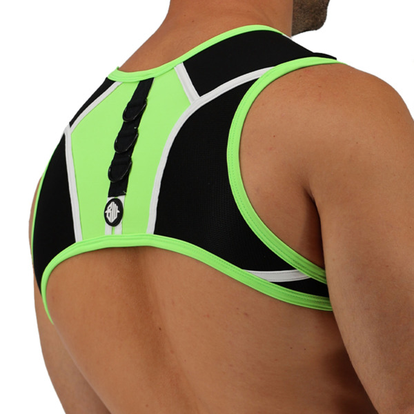 Breedwell Heatwave Body Harness - Neon Green - Black