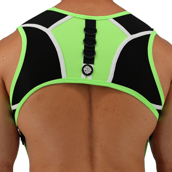 Breedwell Heatwave Body Harness - Neon Green - Black