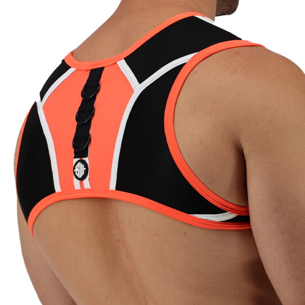 Breedwell Heatwave Body Harness - Neon Orange - Black
