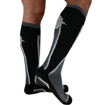 Breedwell Heatwave Knee Socks - Grey - Black