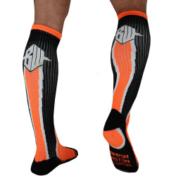 Breedwell Heatwave Knee Socks - Neon Orange - Black